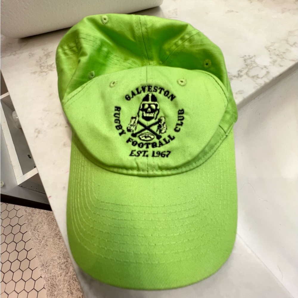 Galveston Rugby Football Club Lime Green Cap